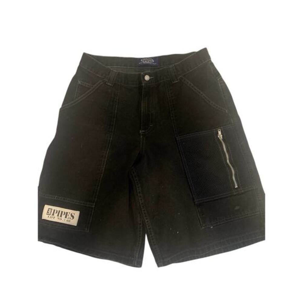 Lee Pipes Denim Shorts Mens Vintage Sz 34 Skater Y2K Baggy
